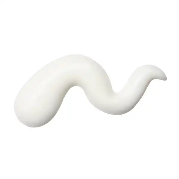 White curved shape with a smooth, flowing S-like form.